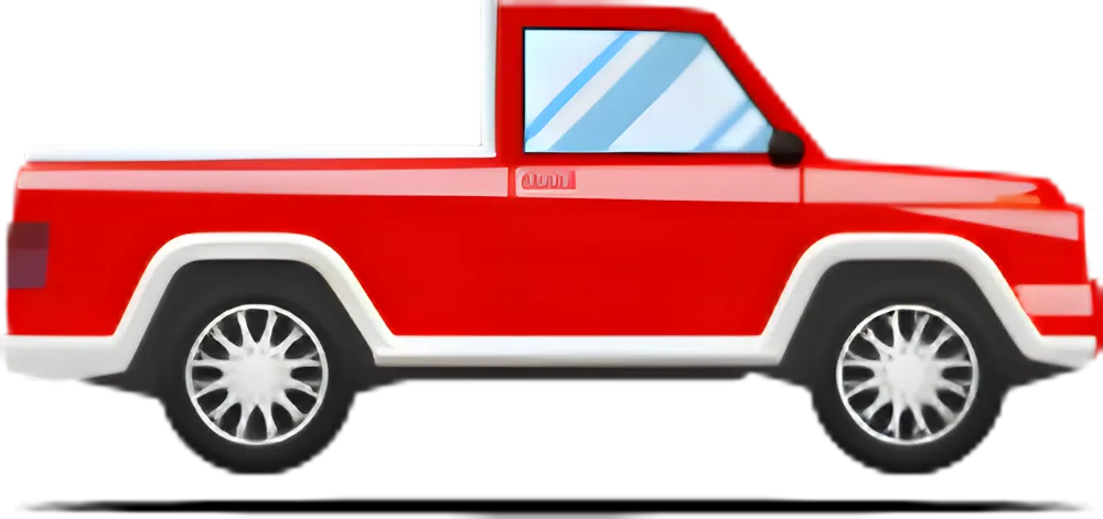 Red Pickup Truck towed by Auto Scrappers